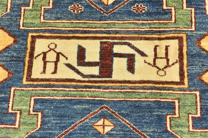 185cm x 260cm Hand Knotted Kazak Oriental Rug