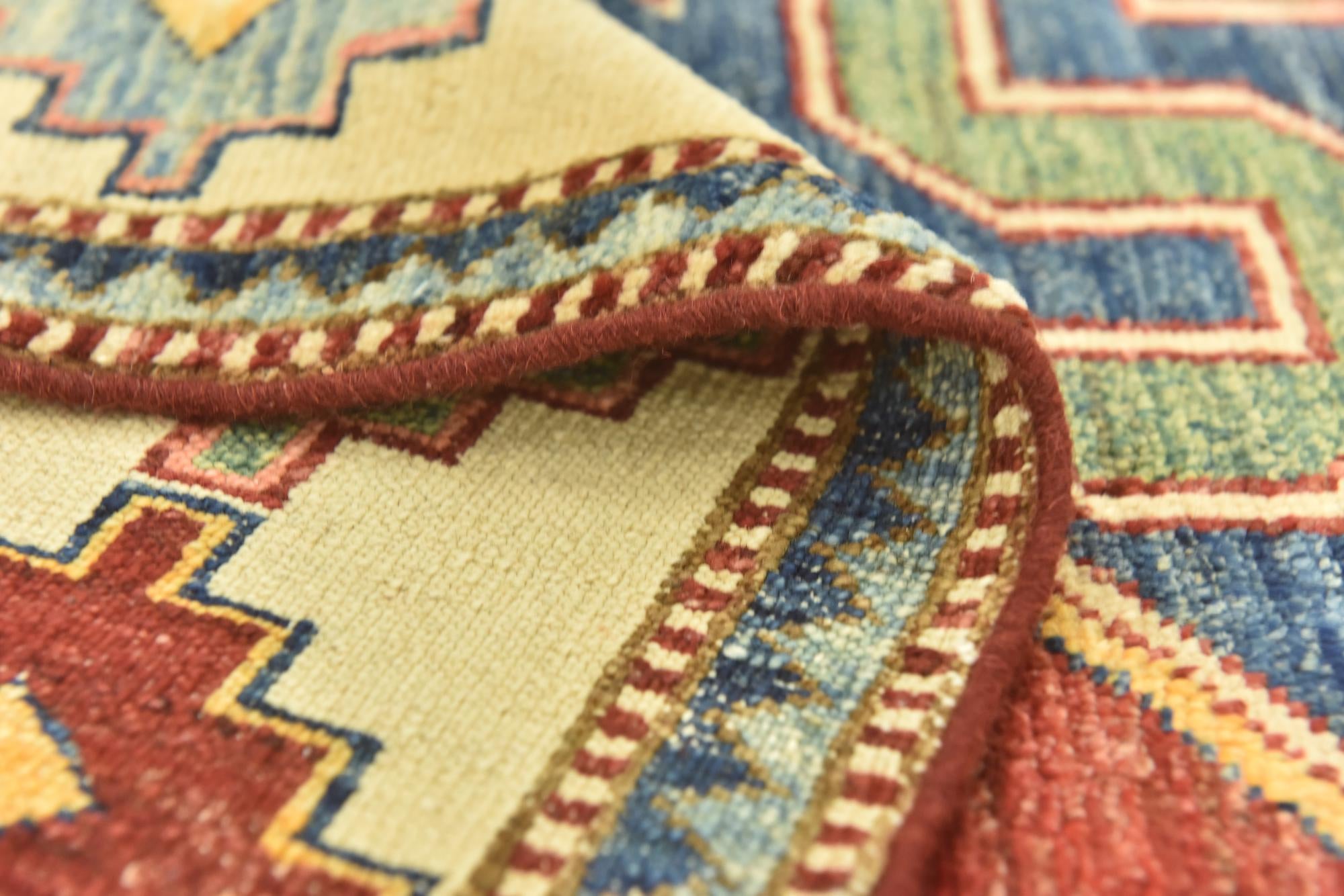 5' 8 x 8' Hand Knotted Kazak Oriental Rug