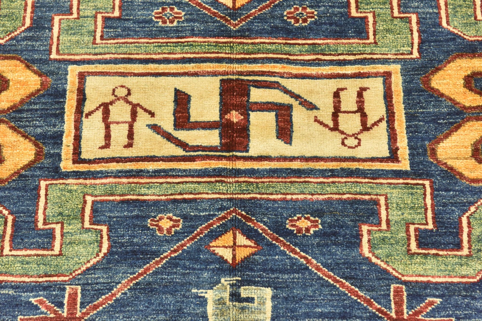 5' 8 x 8' Hand Knotted Kazak Oriental Rug