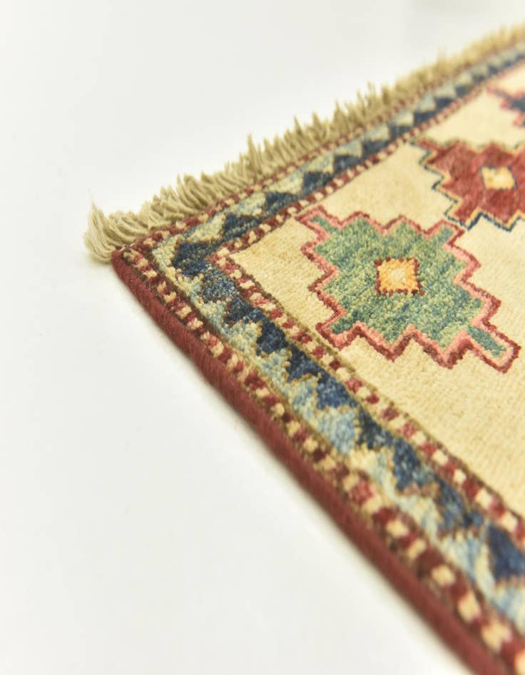 Detail image of 5' 8 x 8'  Hand Knotted Kazak Oriental Rug