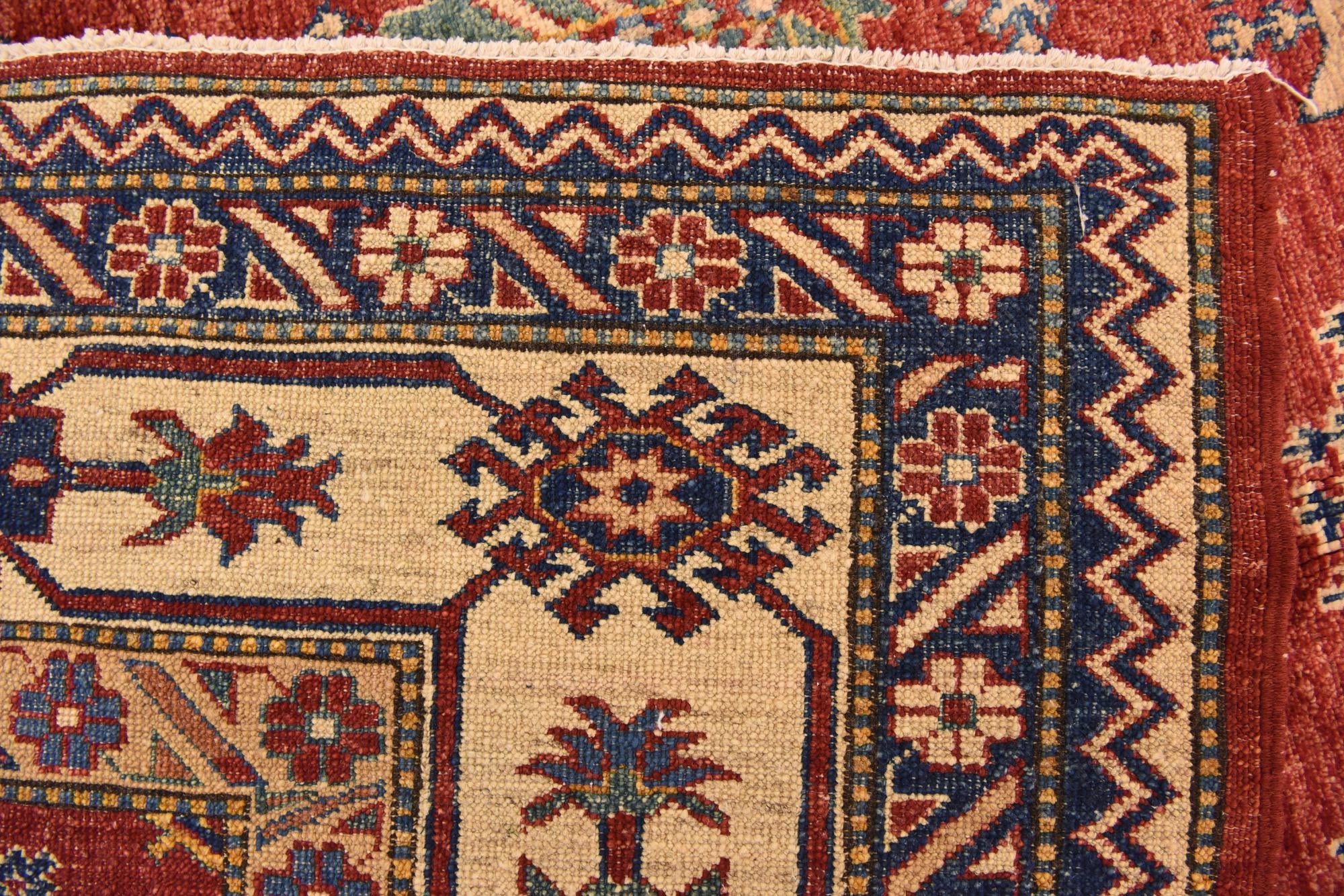 5' 8 x 8' 10 Hand Knotted Kazak Oriental Rug