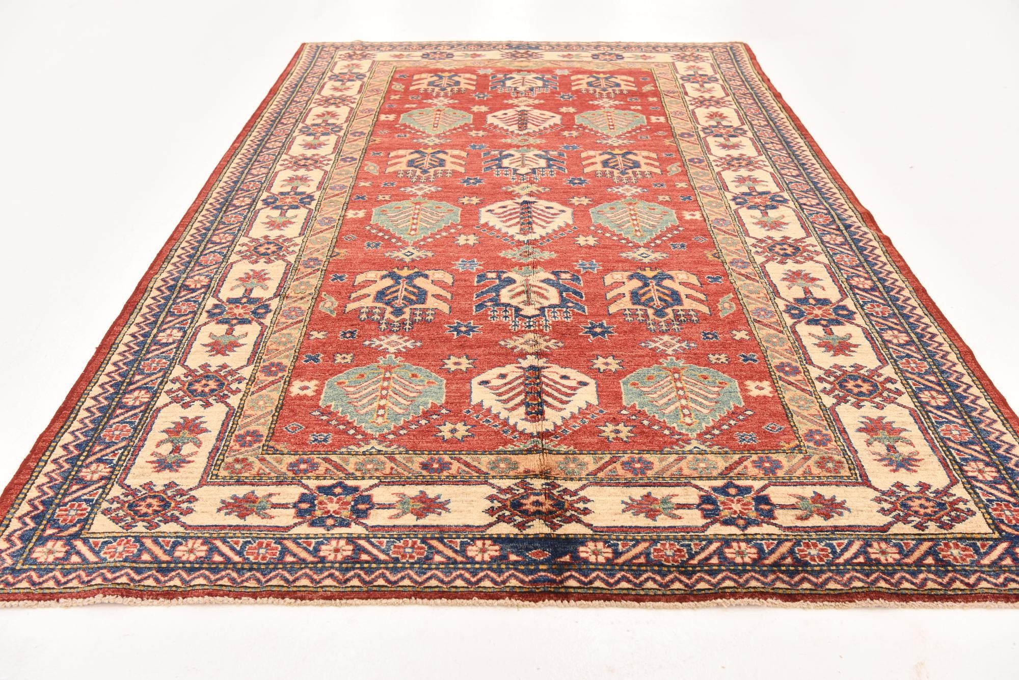 5' 8 x 8' 10 Hand Knotted Kazak Oriental Rug