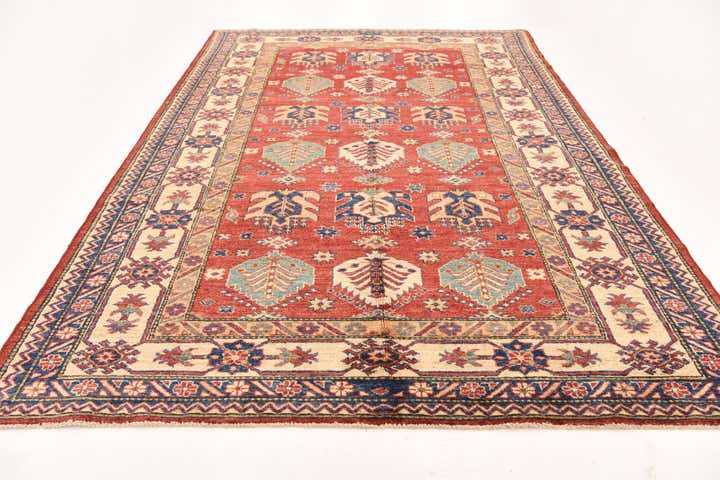 5' 8 x 8' 10 Hand Knotted Kazak Oriental Rug