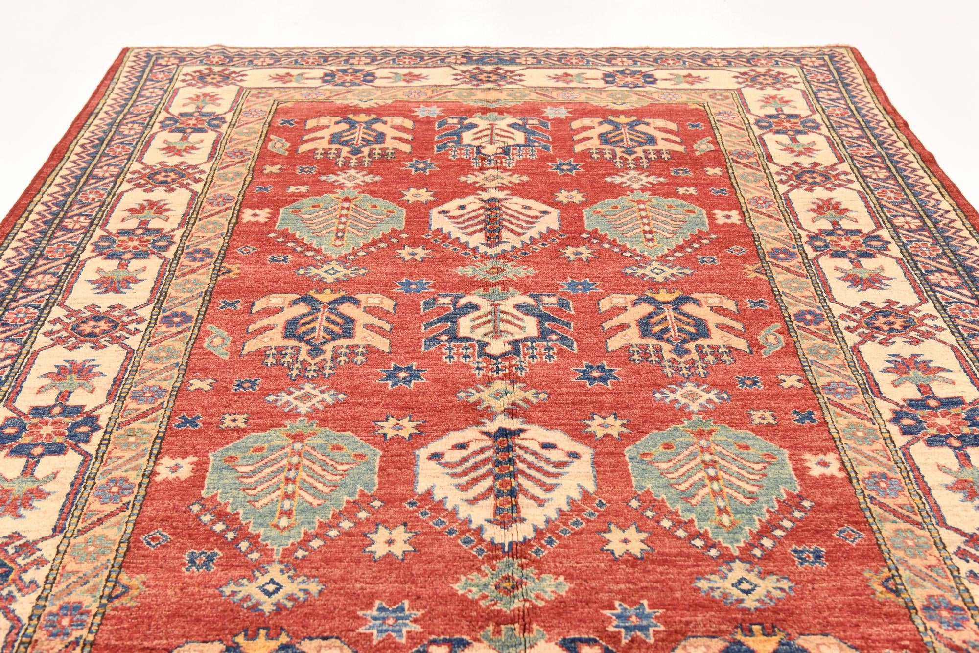 5' 8 x 8' 10 Hand Knotted Kazak Oriental Rug