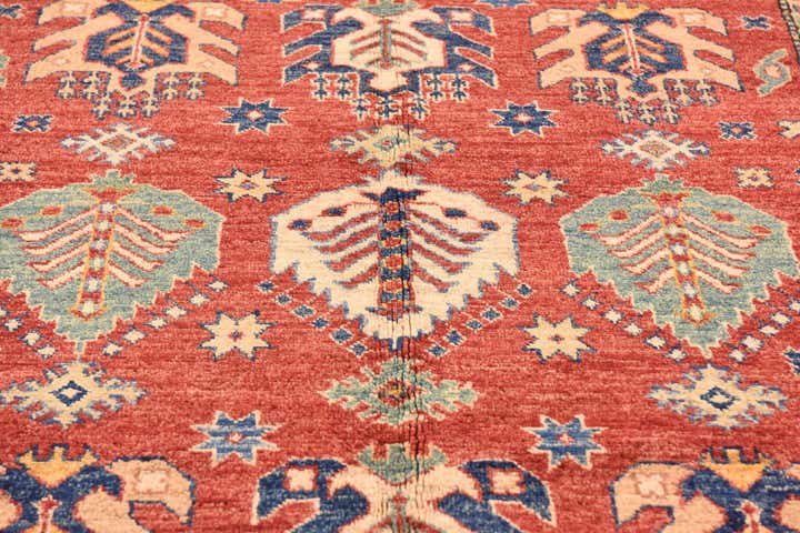 5' 8 x 8' 10 Hand Knotted Kazak Oriental Rug