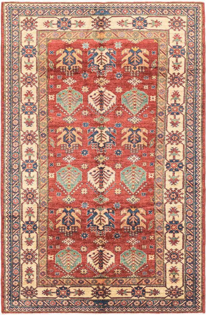 5' 8 x 8' 10 Hand Knotted Kazak Oriental Rug