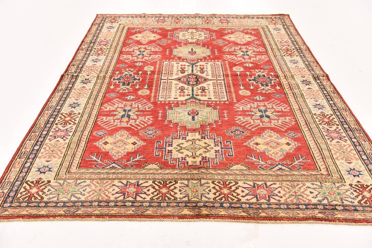 Detail image of 6' x 7' 10 Hand Knotted Kazak Oriental Rug