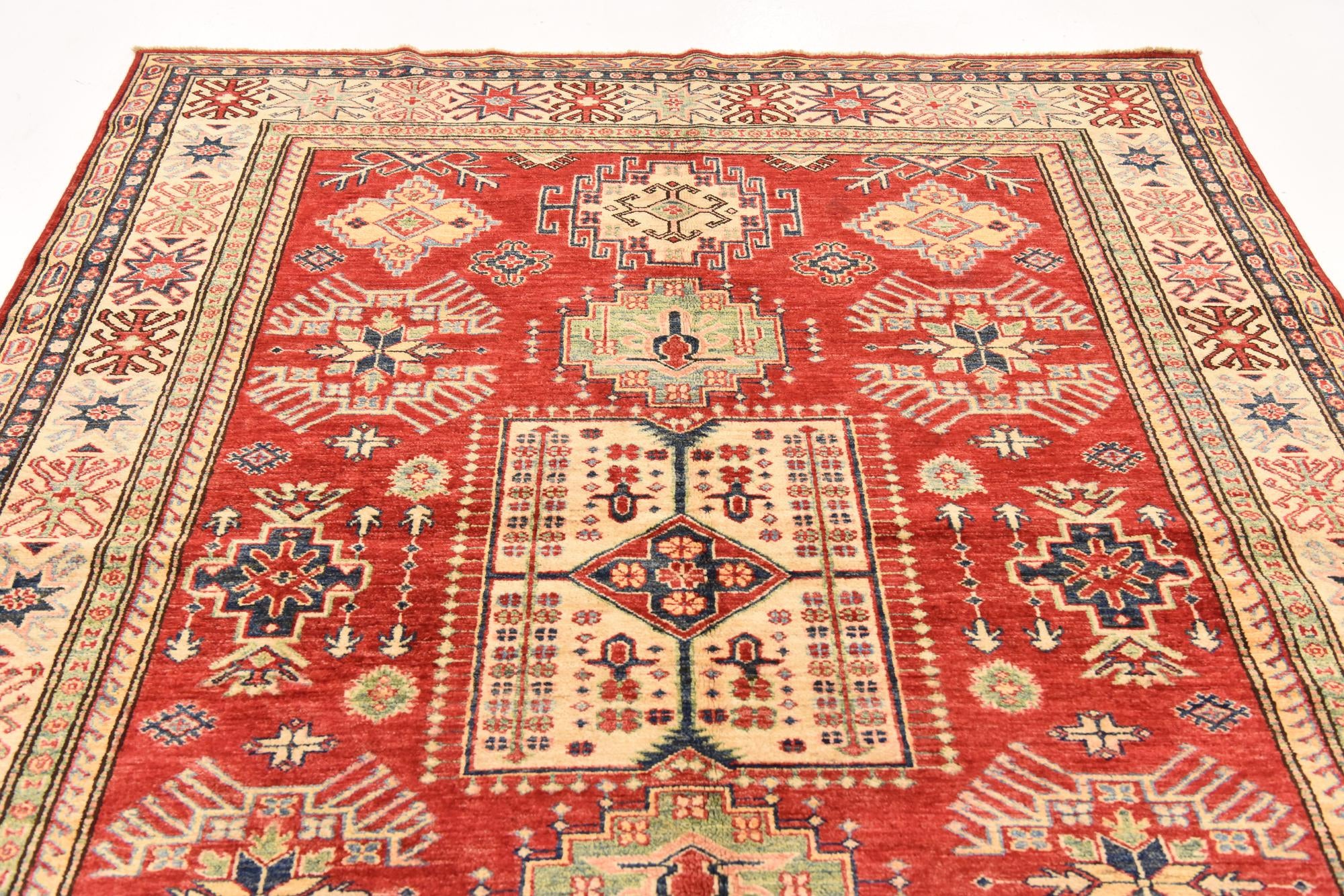 6' x 7' 10 Hand Knotted Kazak Oriental Rug