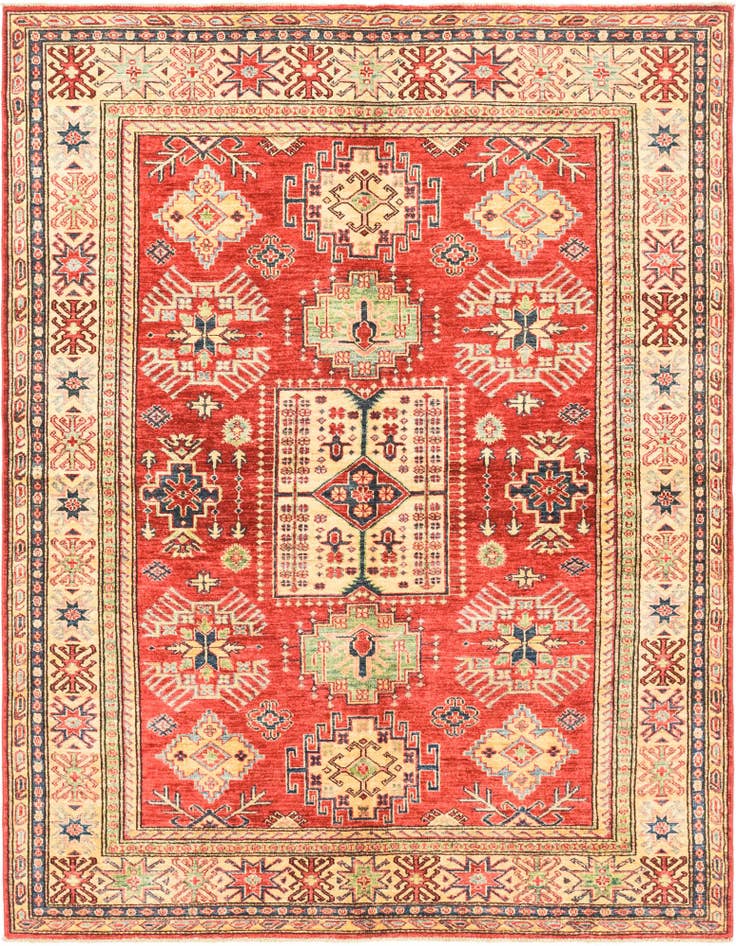 Detail image of 6' x 7' 10 Hand Knotted Kazak Oriental Rug