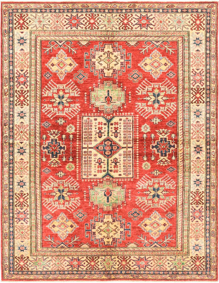 Detail image of 6' x 7' 10 Hand Knotted Kazak Oriental Rug
