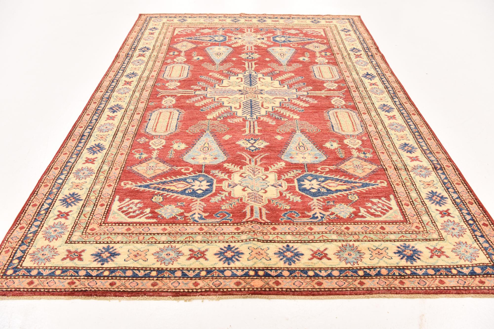 175cm x 255cm Hand Knotted Kazak Oriental Rug
