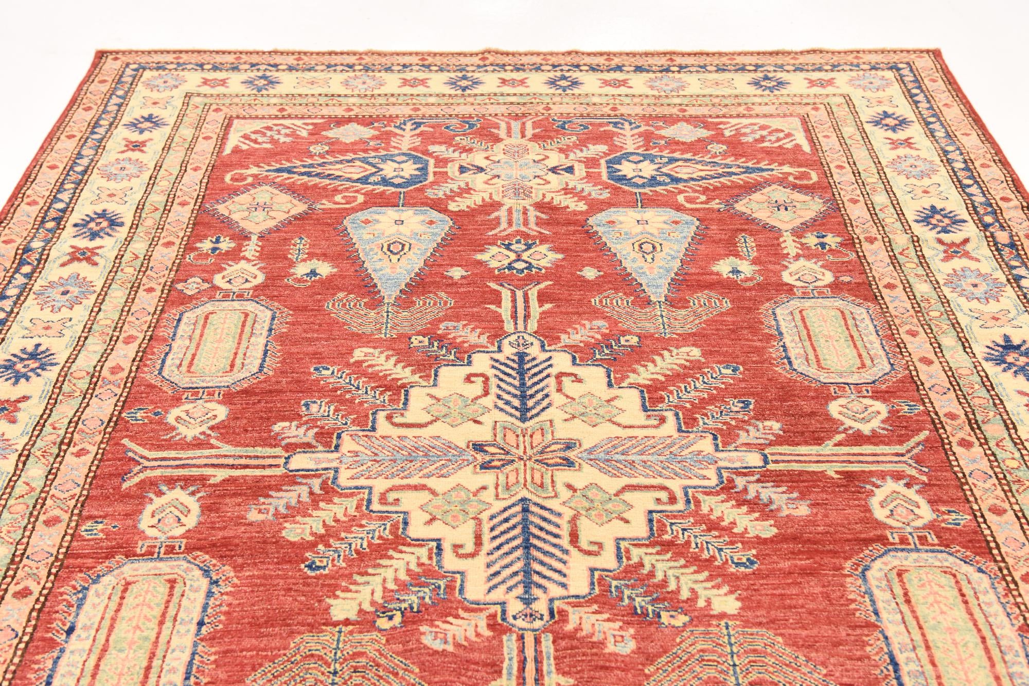 175cm x 255cm Hand Knotted Kazak Oriental Rug