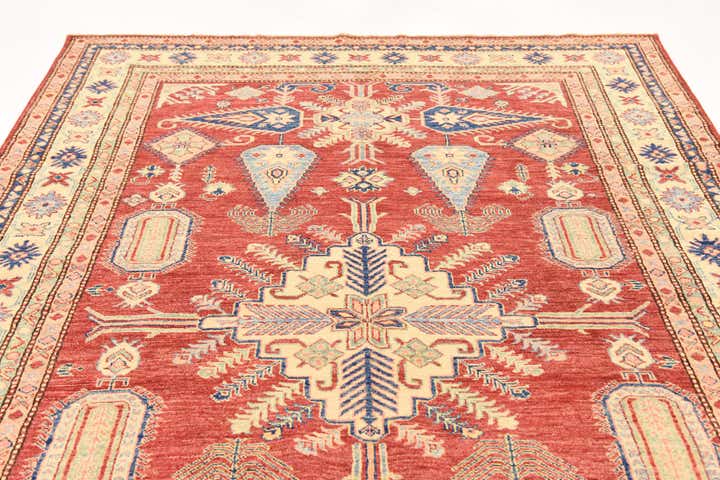 5' 9 x 8' 5 Hand Knotted Kazak Oriental Rug