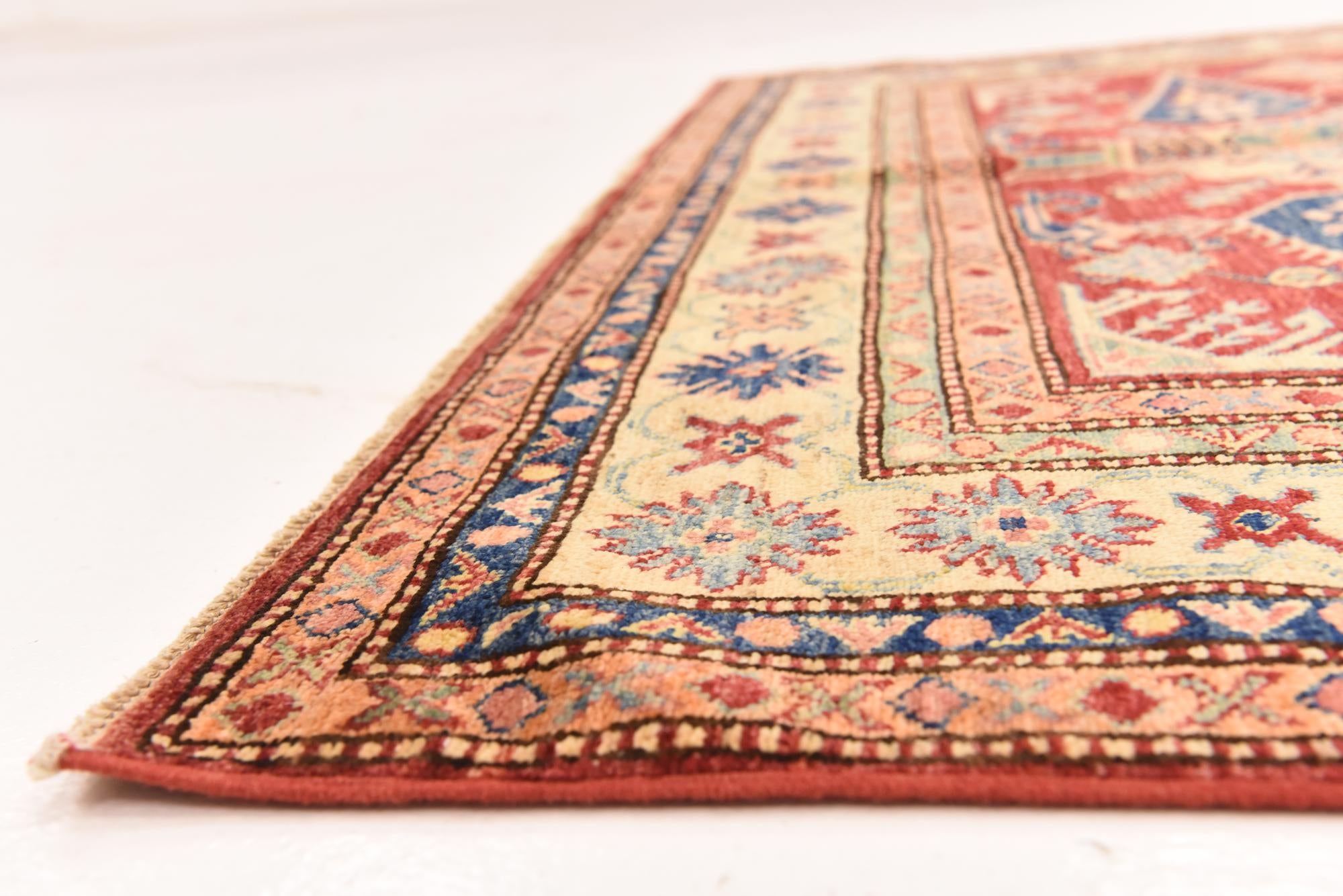 175cm x 255cm Hand Knotted Kazak Oriental Rug