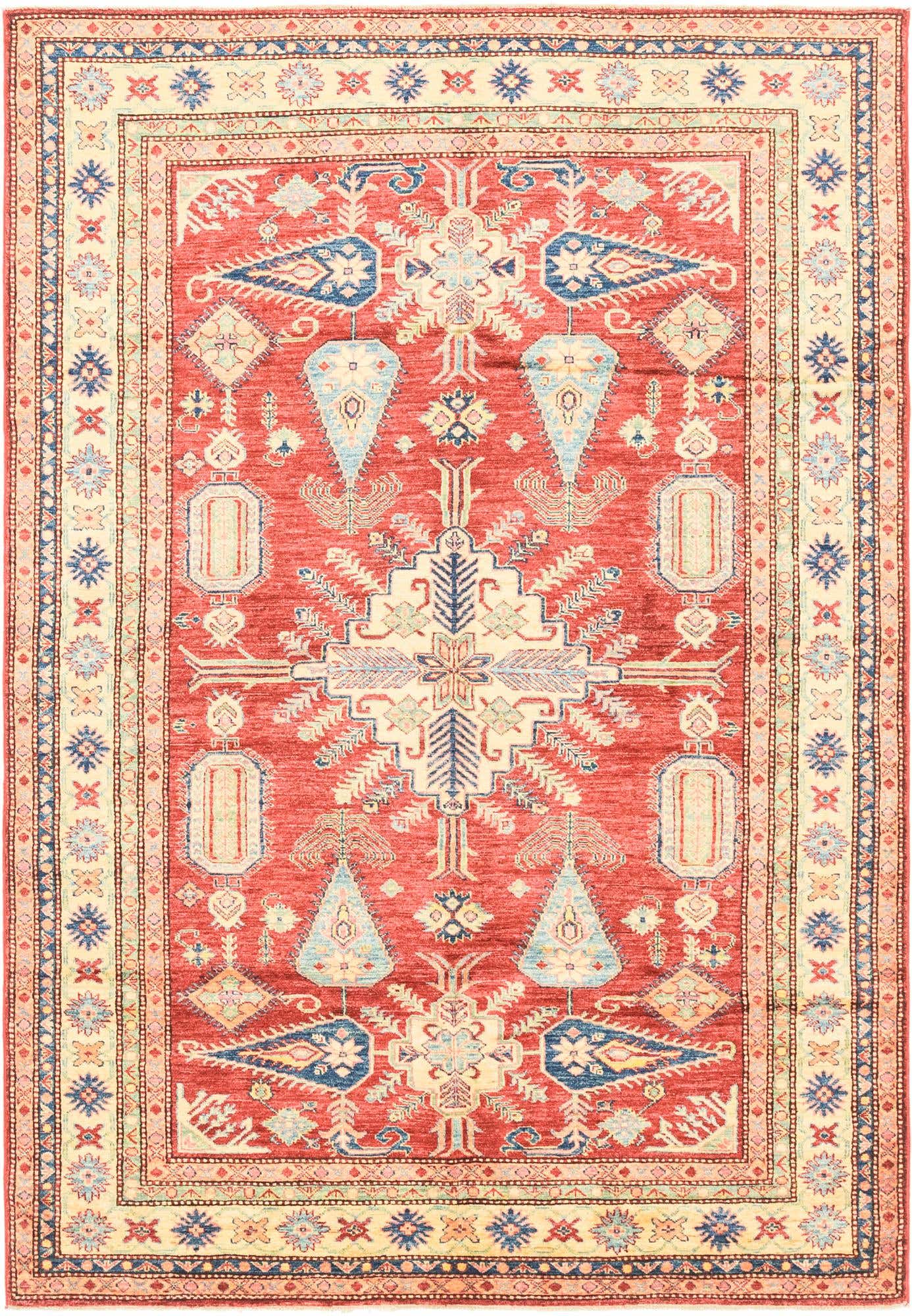 5' 9 x 8' 5 Hand Knotted Kazak Oriental Rug