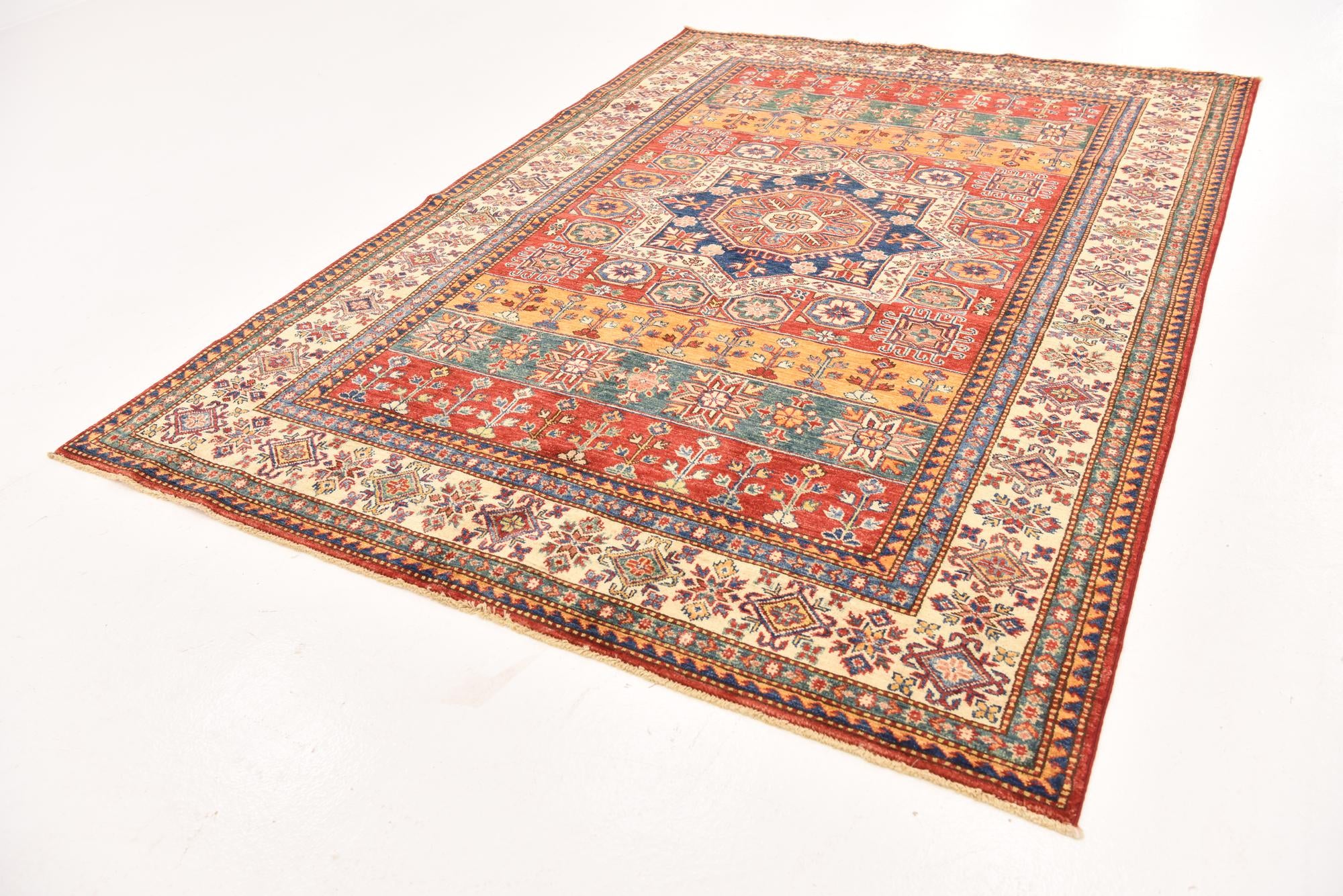 5' 7 x 7' 10 Hand Knotted Kazak Oriental Rug
