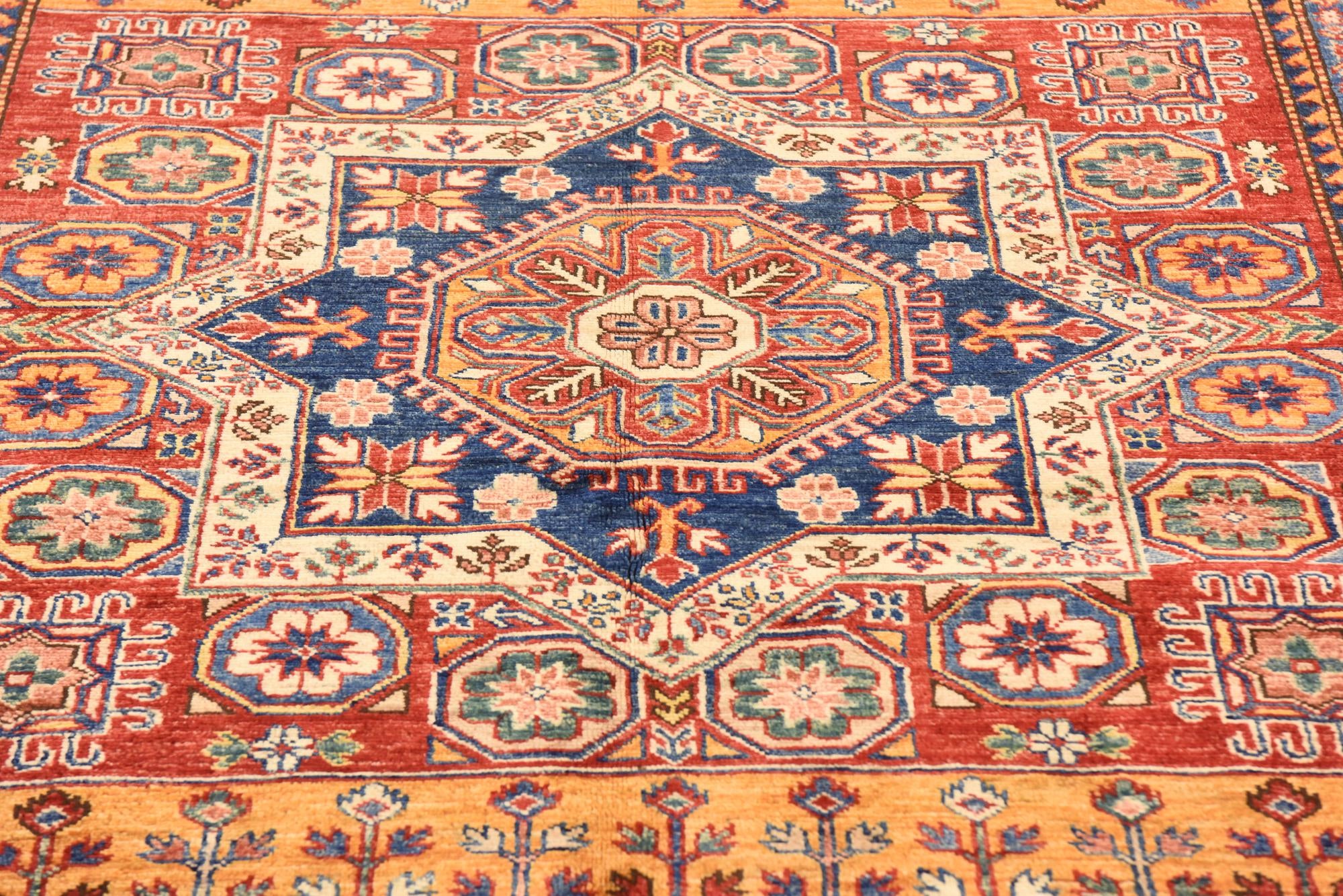 5' 7 x 7' 10 Hand Knotted Kazak Oriental Rug