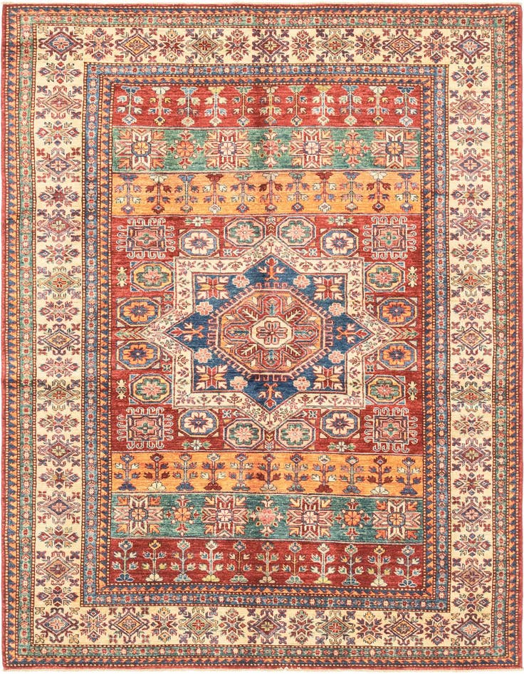 Detail image of 5' 7 x 7' 10 Hand Knotted Kazak Oriental Rug