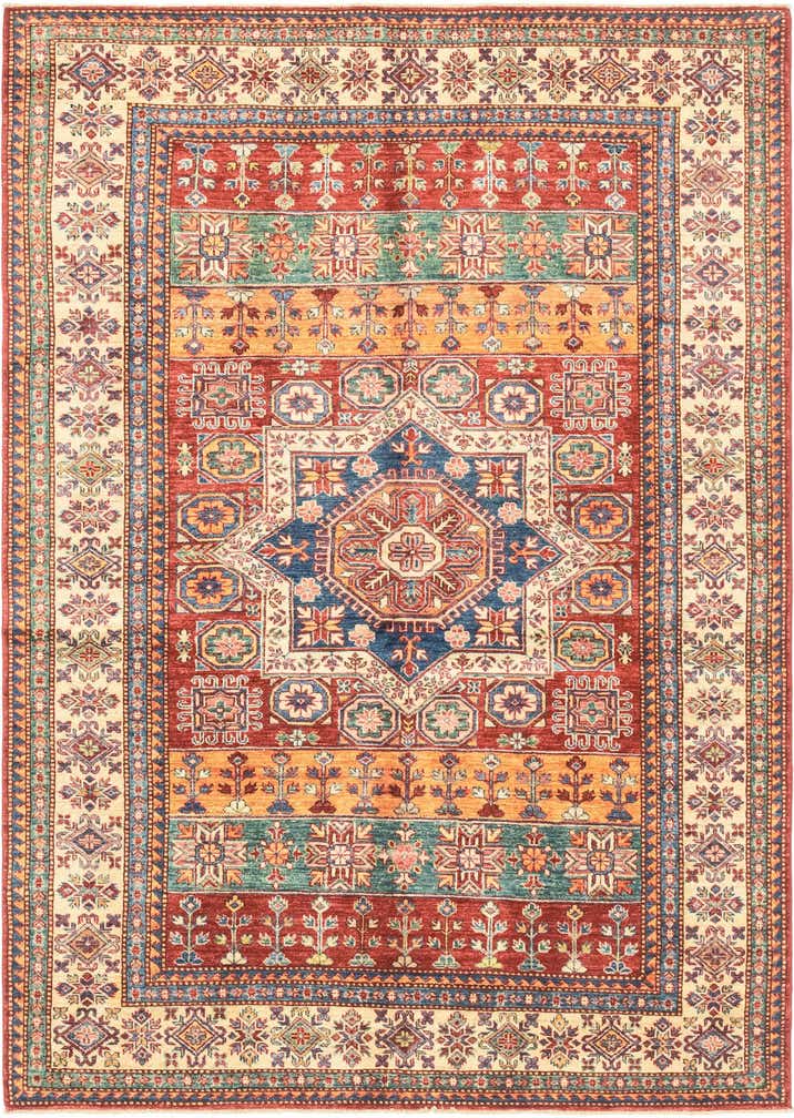 5' 7 x 7' 10 Hand Knotted Kazak Oriental Rug