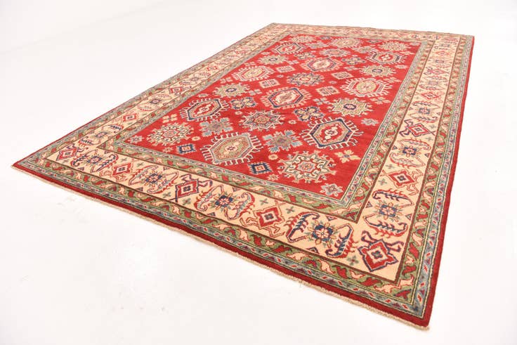 Detail image of 6' 6 x 9' 10 Hand Knotted Kazak Rug