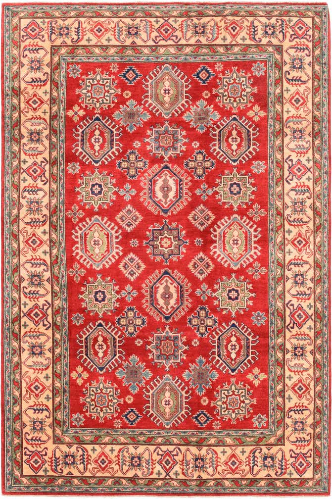 6' 6 x 9' 10 Hand Knotted Kazak Rug