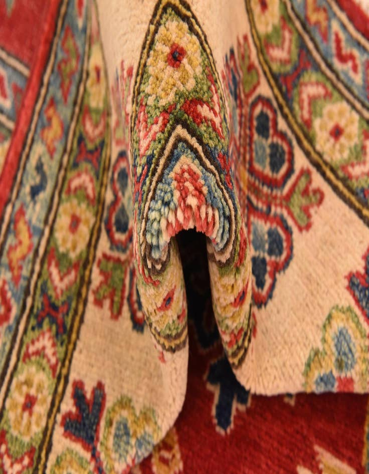 Detail image of 6' 1 x 9'  Hand Knotted Kazak Rug