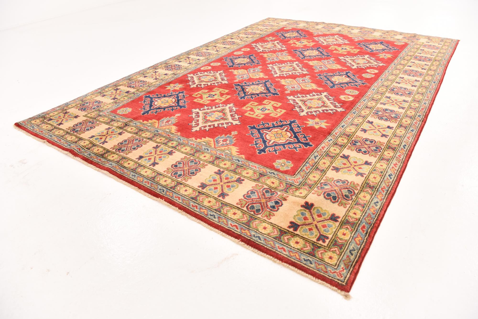 6' 1 x 9' Hand Knotted Kazak Rug