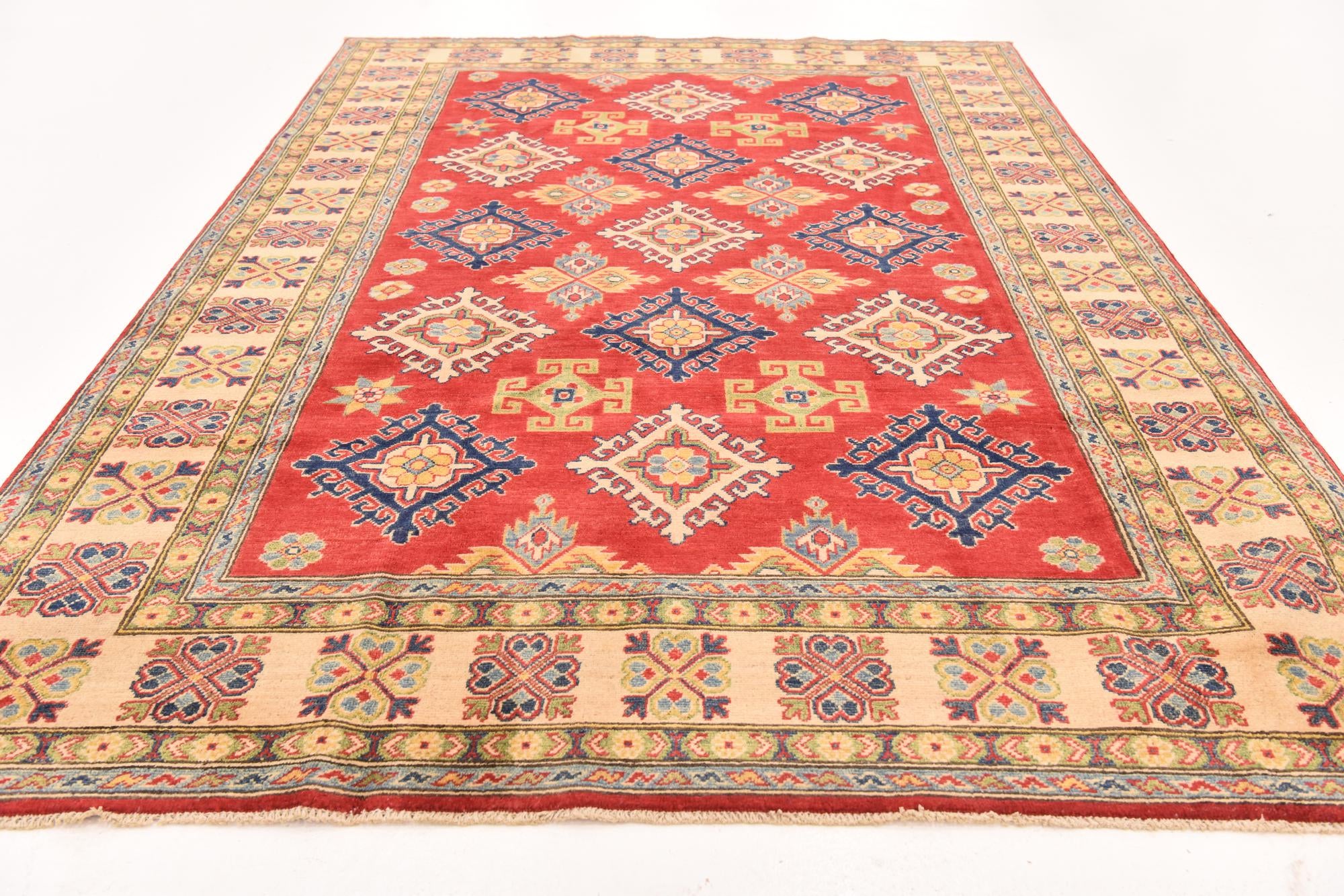 6' 1 x 9' Hand Knotted Kazak Rug