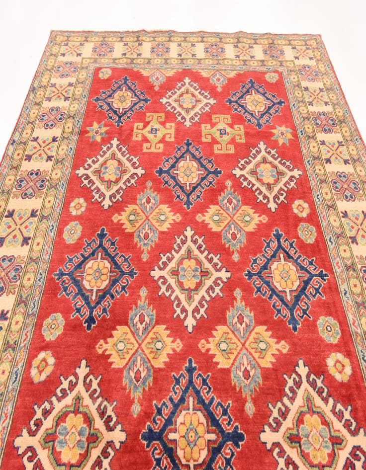 Detail image of 6' 1 x 9'  Hand Knotted Kazak Rug