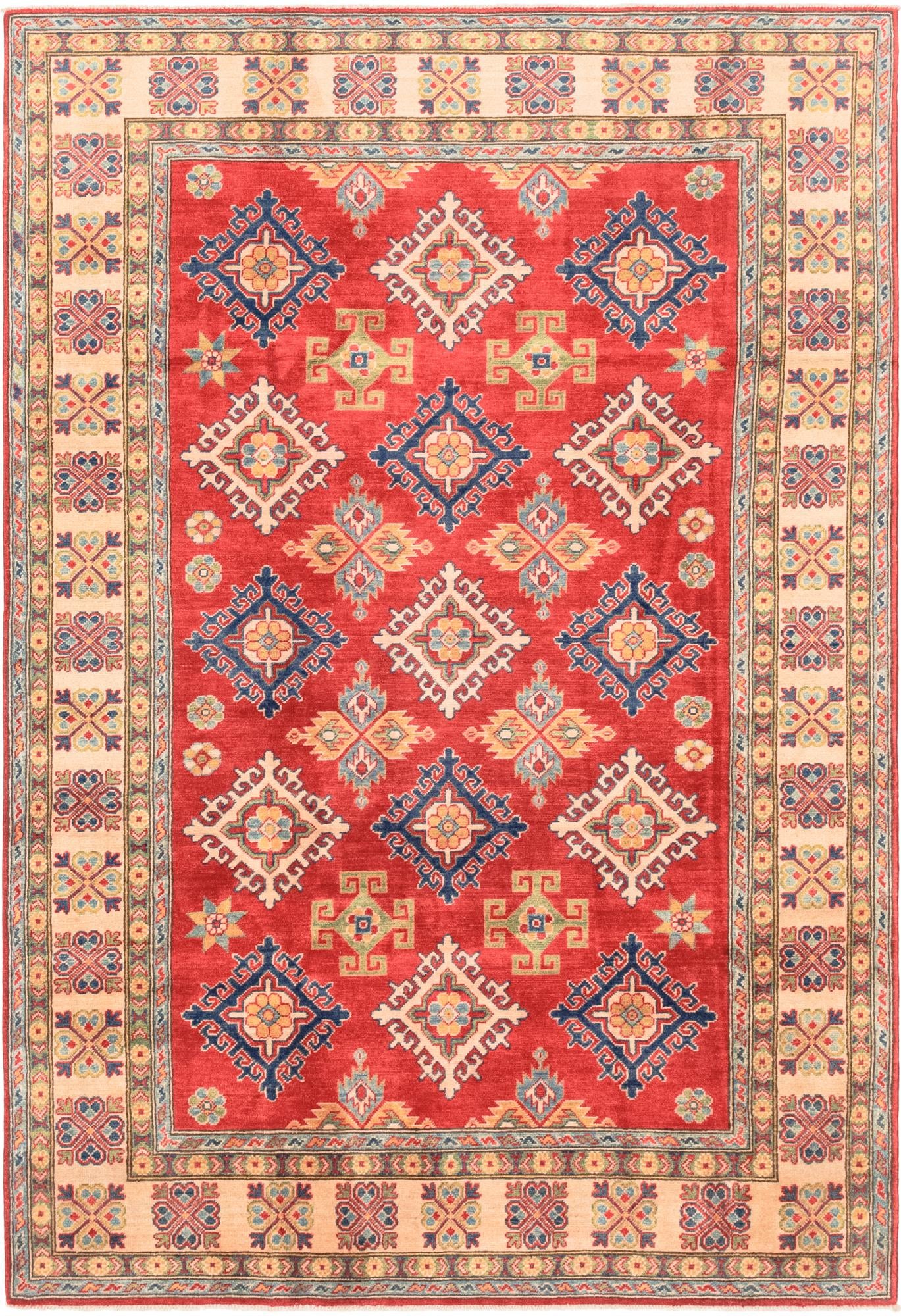 6' 1 x 9' Hand Knotted Kazak Rug