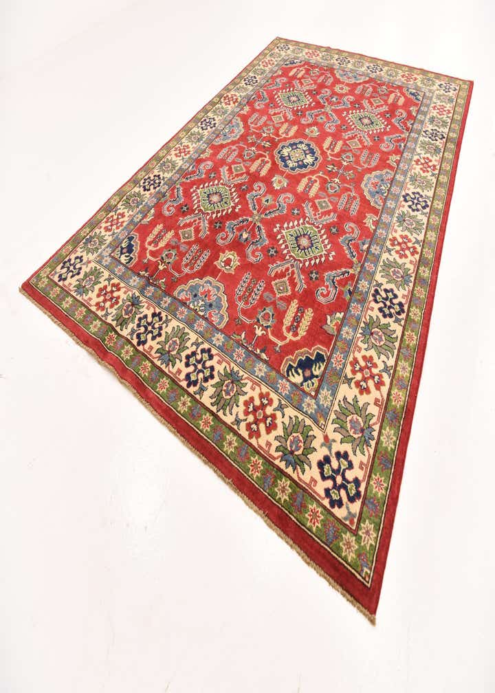 6' 4 x 9' 8 Hand Knotted Kazak Rug