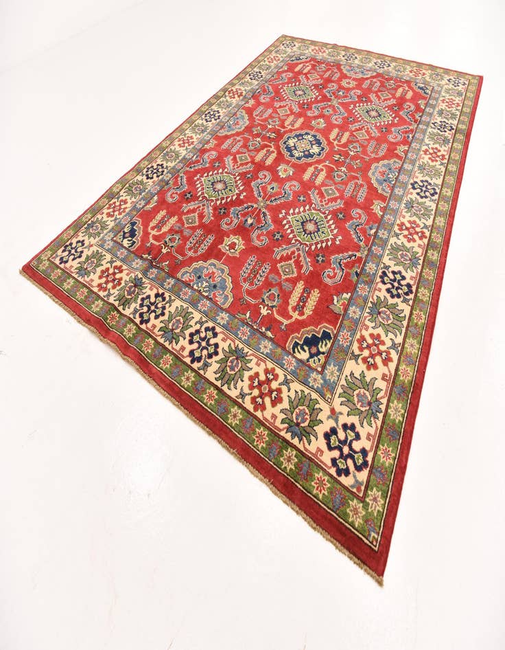 Detail image of 6' 4 x 9' 8 Hand Knotted Kazak Rug