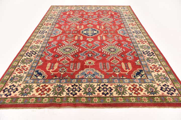6' 4 x 9' 8 Hand Knotted Kazak Rug