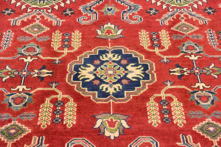 6' 4 x 9' 8 Hand Knotted Kazak Rug