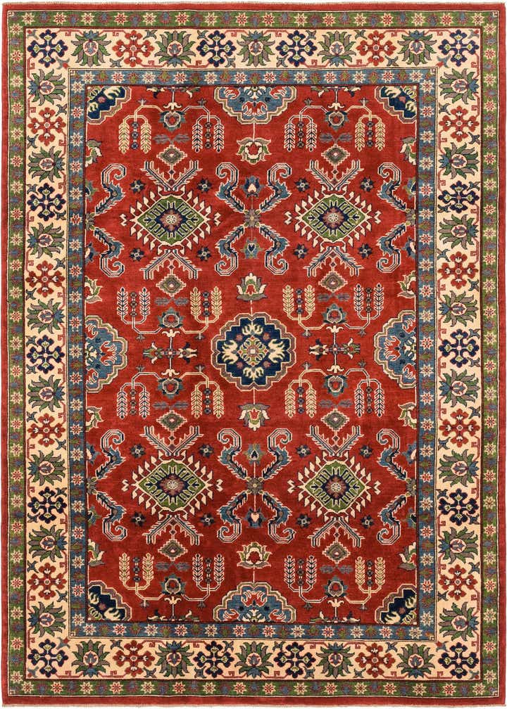 6' 4 x 9' 8 Hand Knotted Kazak Rug
