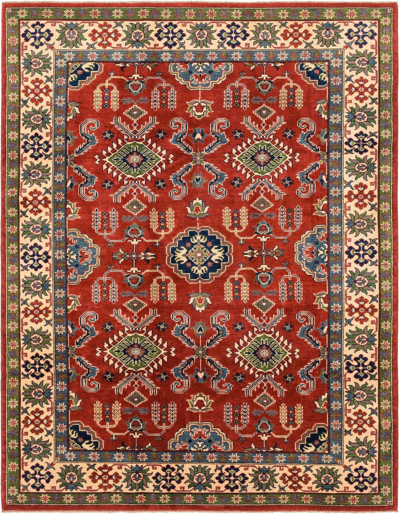 6' 4 x 9' 8 Hand Knotted Kazak Rug