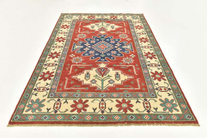 3' 10 x 5' 10 Hand Knotted Kazak Rug
