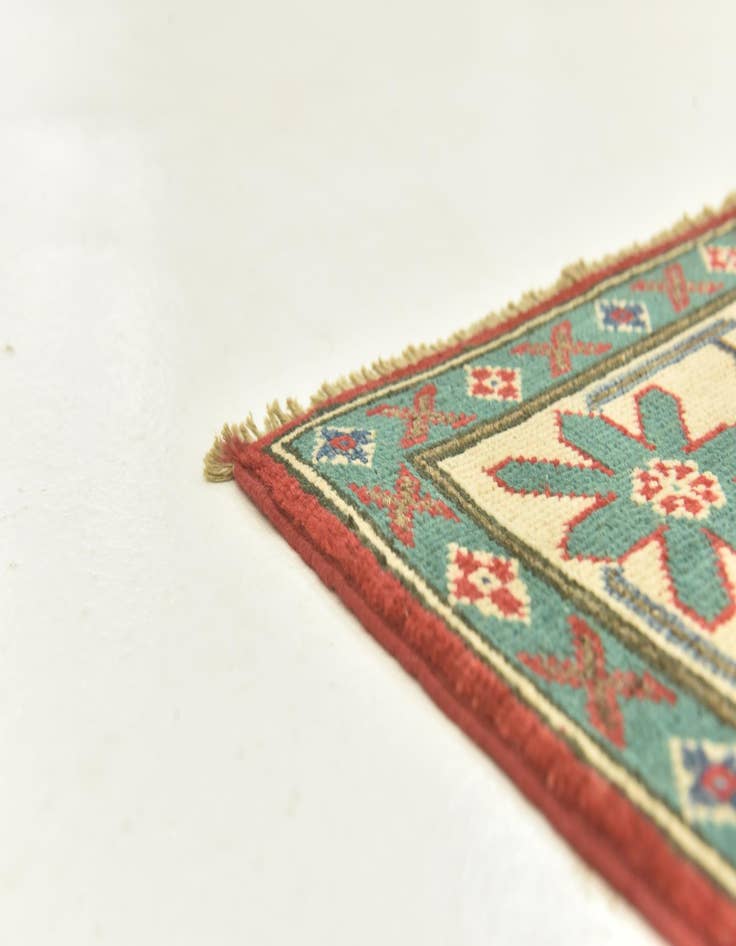 Detail image of 3' 10 x 5' 10  Hand Knotted Kazak Rug