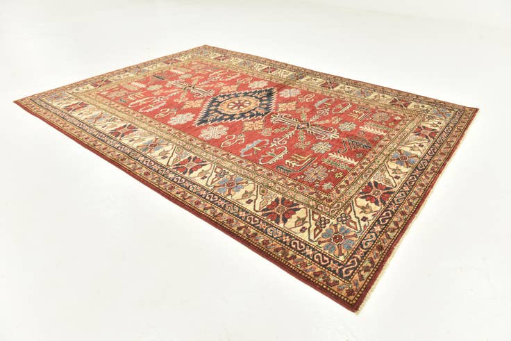 Detail image of 6' x 8' 2 Hand Knotted Kazak Oriental Rug