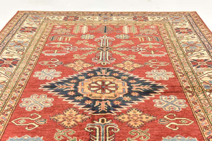6' x 8' 2 Hand Knotted Kazak Oriental Rug