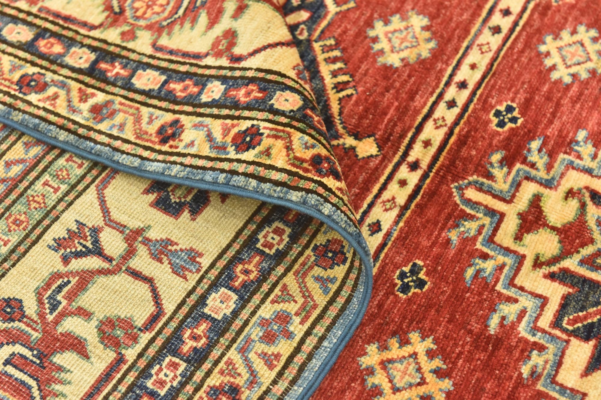 6' x 8' 7 Hand Knotted Kazak Oriental Rug