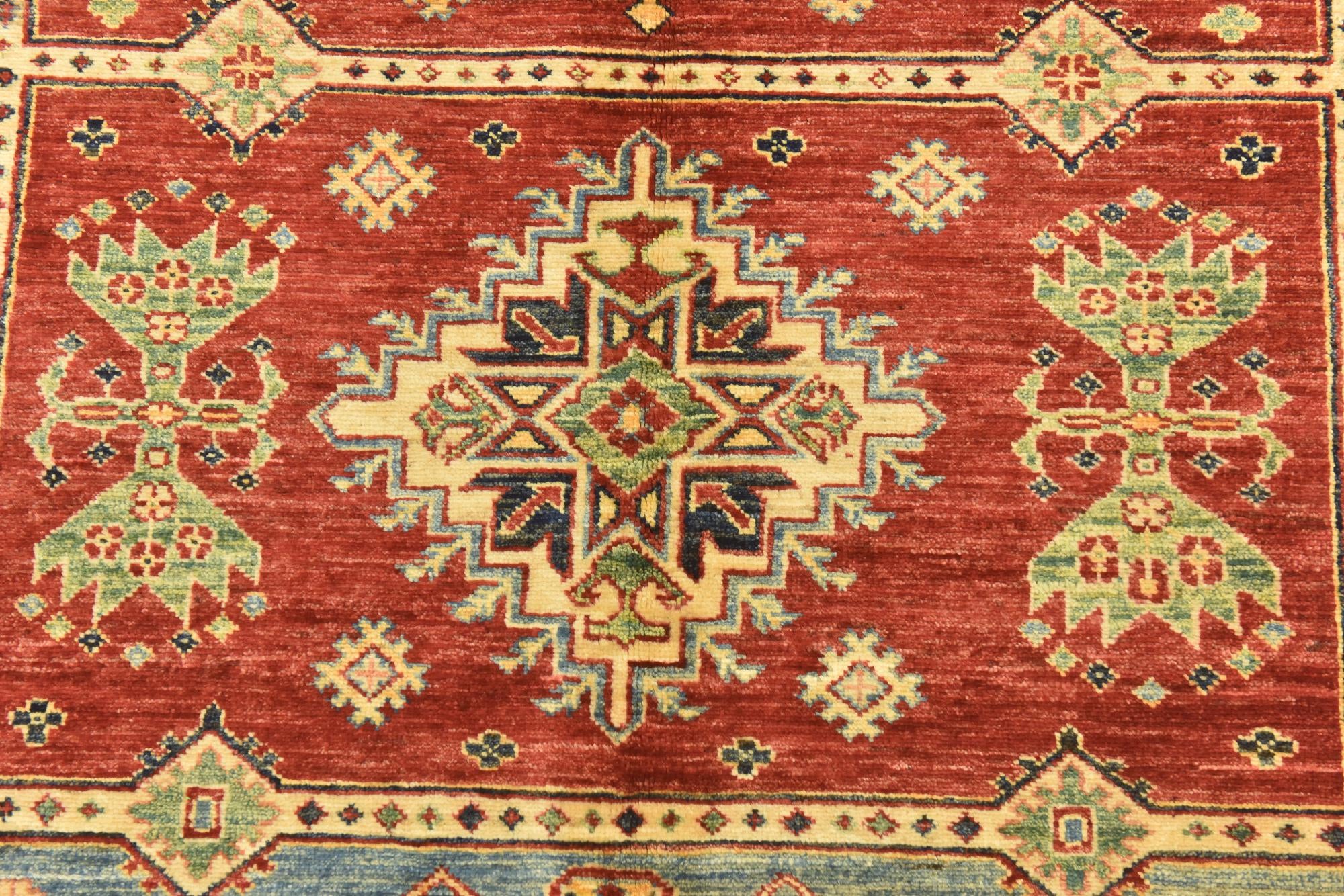 6' x 8' 7 Hand Knotted Kazak Oriental Rug