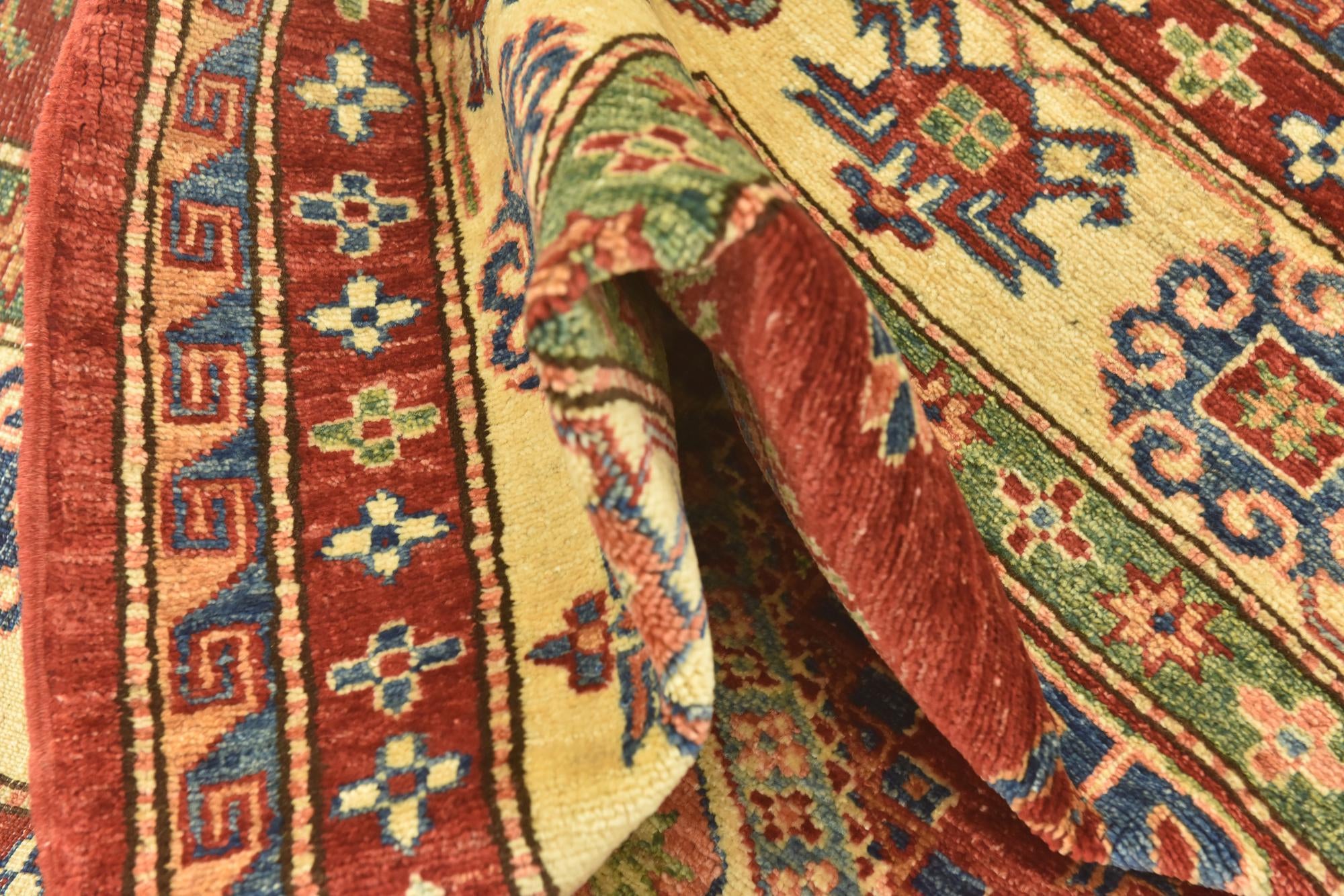 5' 10 x 8' 3 Hand Knotted Kazak Oriental Rug