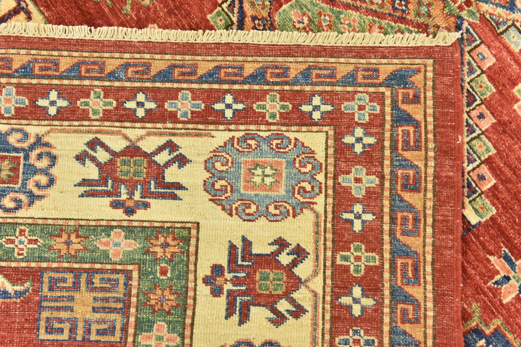 5' 10 x 8' 3 Hand Knotted Kazak Oriental Rug