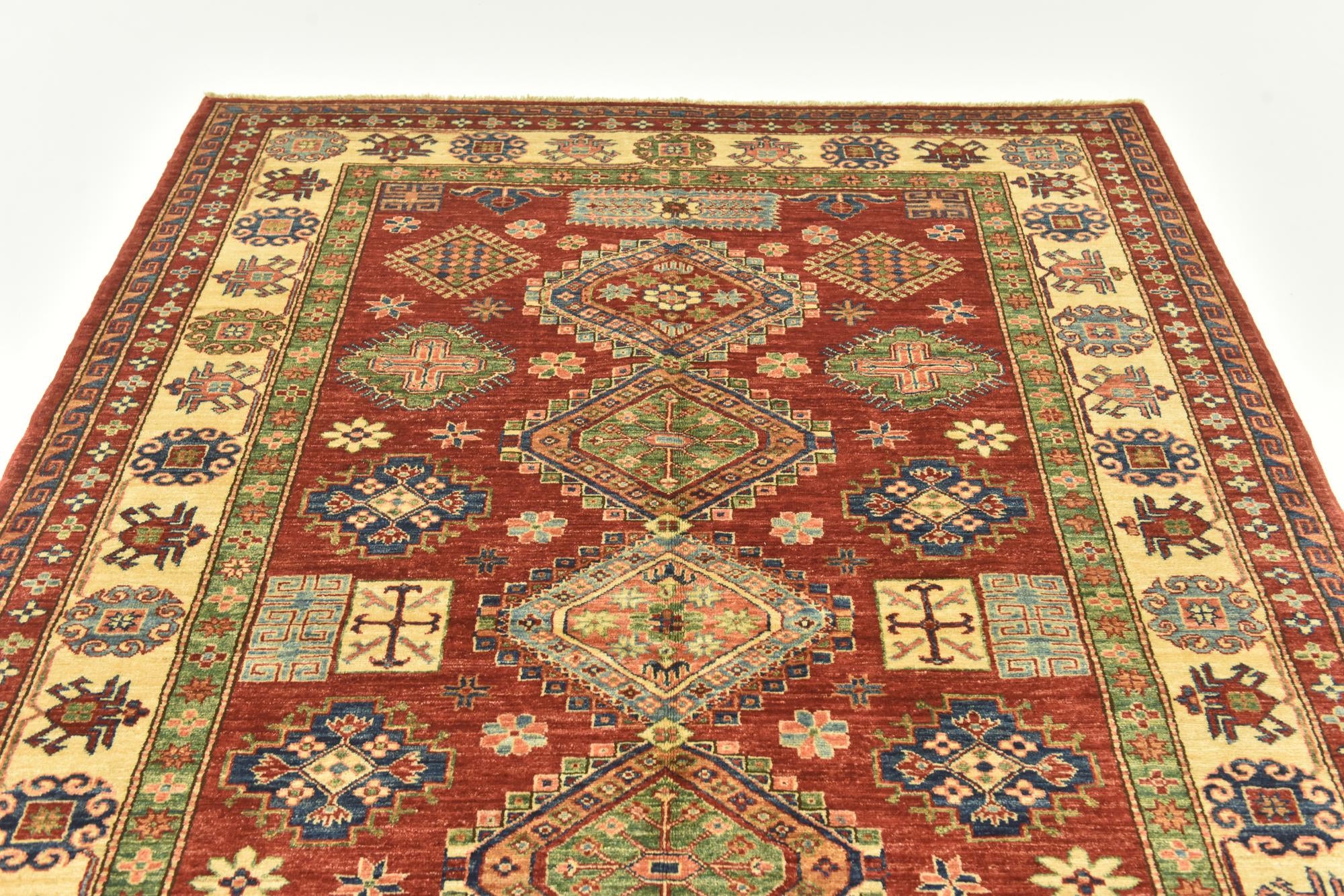 5' 10 x 8' 3 Hand Knotted Kazak Oriental Rug