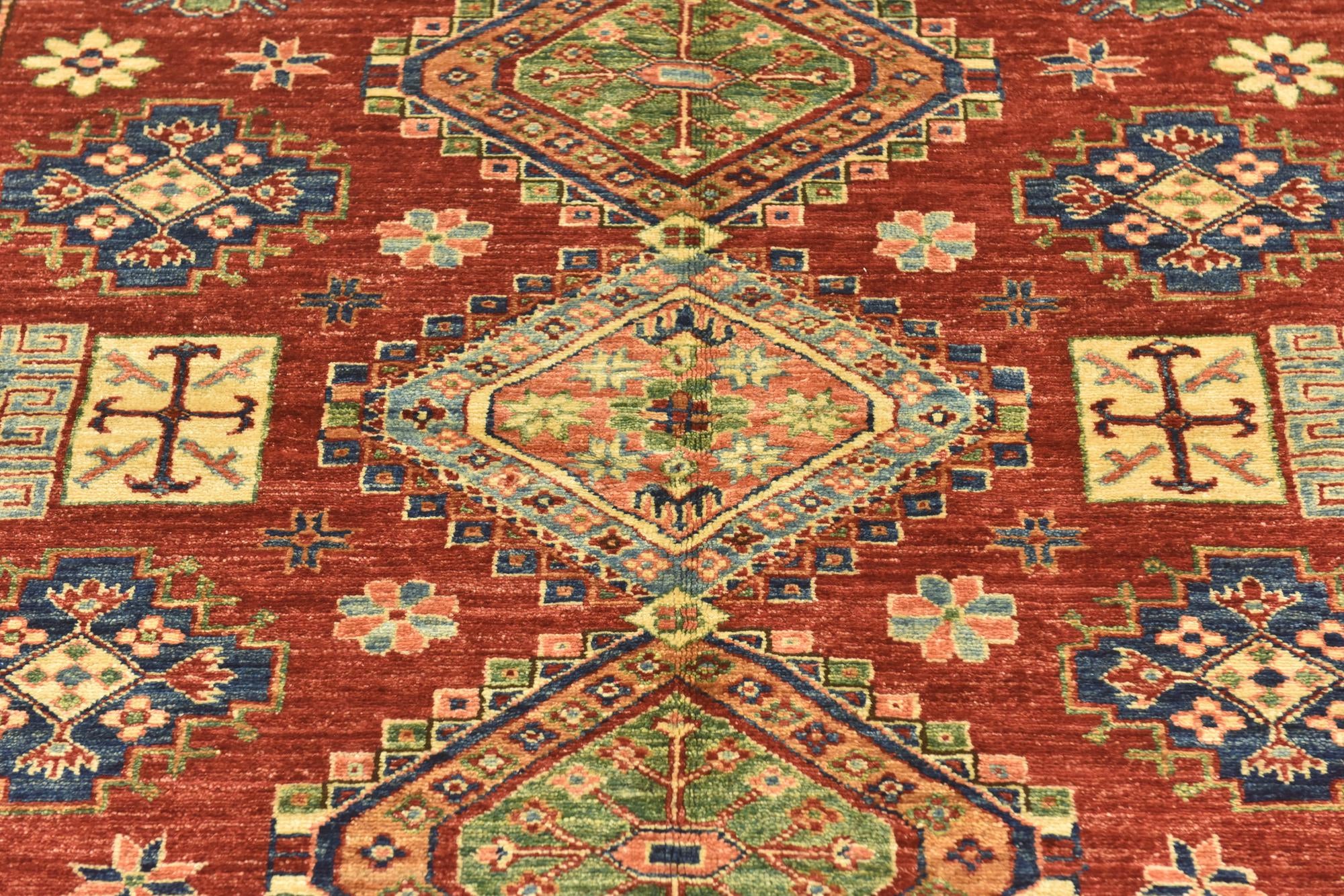 5' 10 x 8' 3 Hand Knotted Kazak Oriental Rug