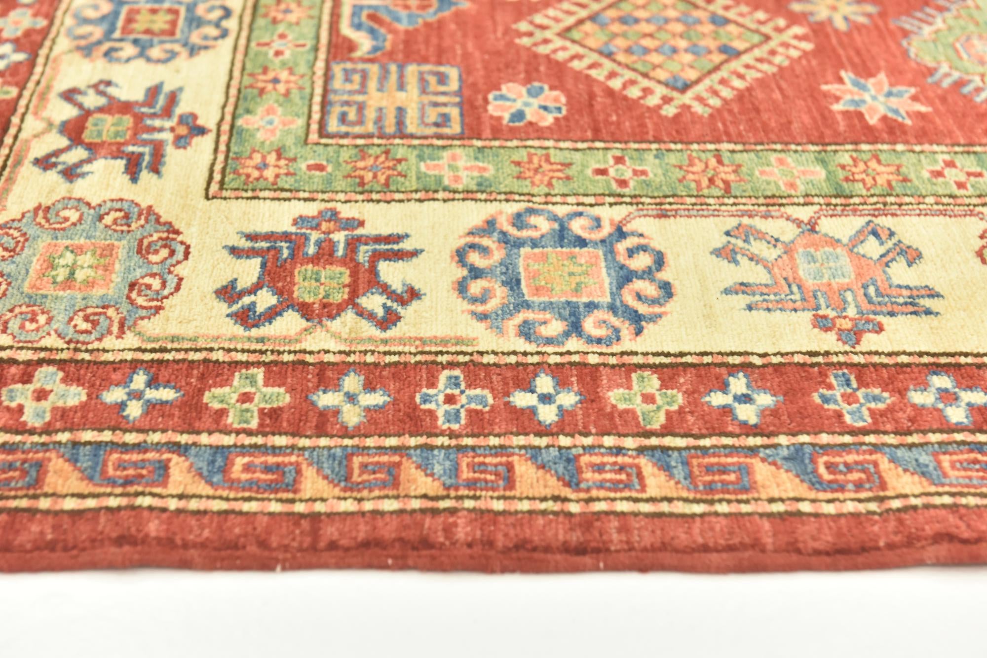5' 10 x 8' 3 Hand Knotted Kazak Oriental Rug