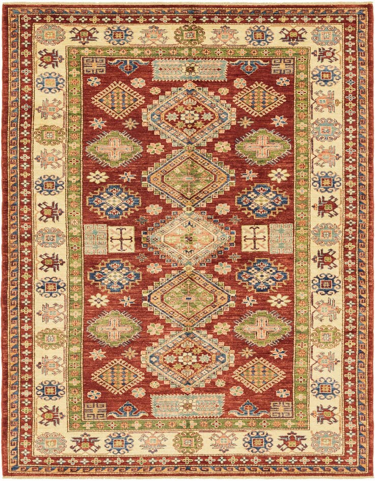 Detail image of 5' 10 x 8' 3 Hand Knotted Kazak Oriental Rug
