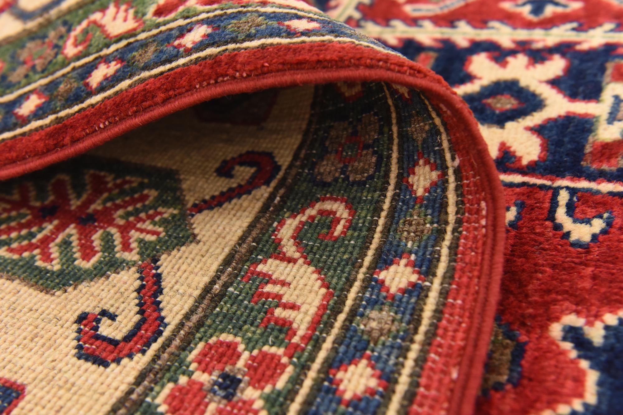 6' 1 x 8' 11 Hand Knotted Kazak Rug