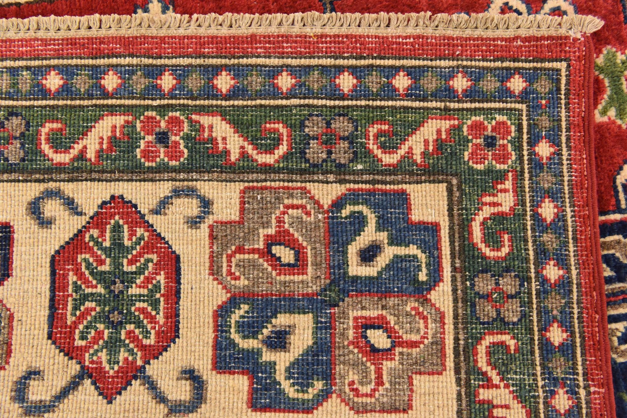 6' 1 x 8' 11 Hand Knotted Kazak Rug